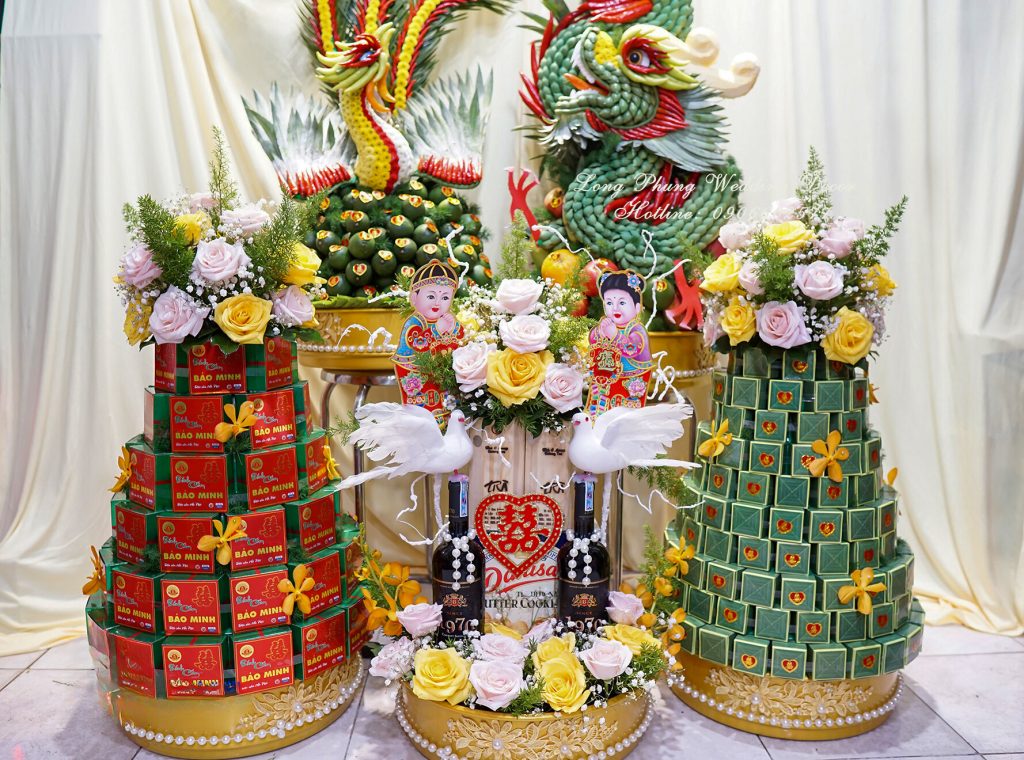 mam qua cuoi hoi goi 5 qua ket thap rong phung vip hoa tuoi 2