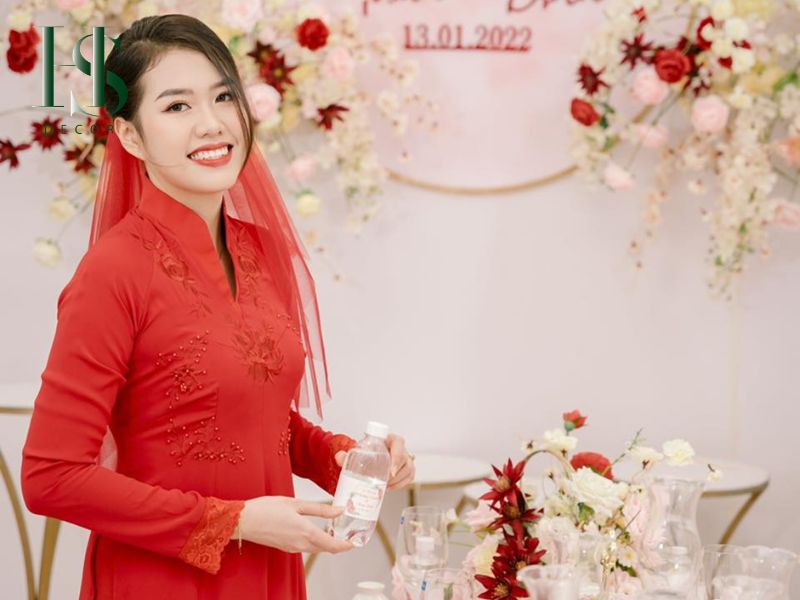 trang trí gia tiên màu hồng cam