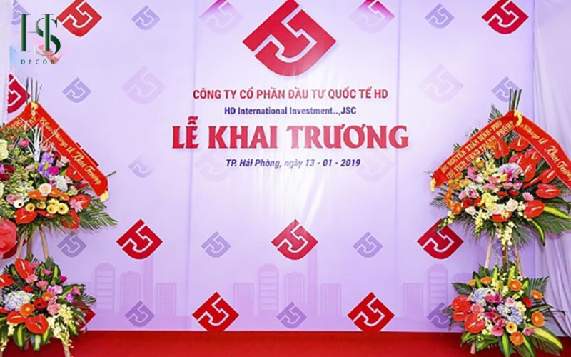 Tổng hợp các mẫu backdrop khai trương công ty đẹp